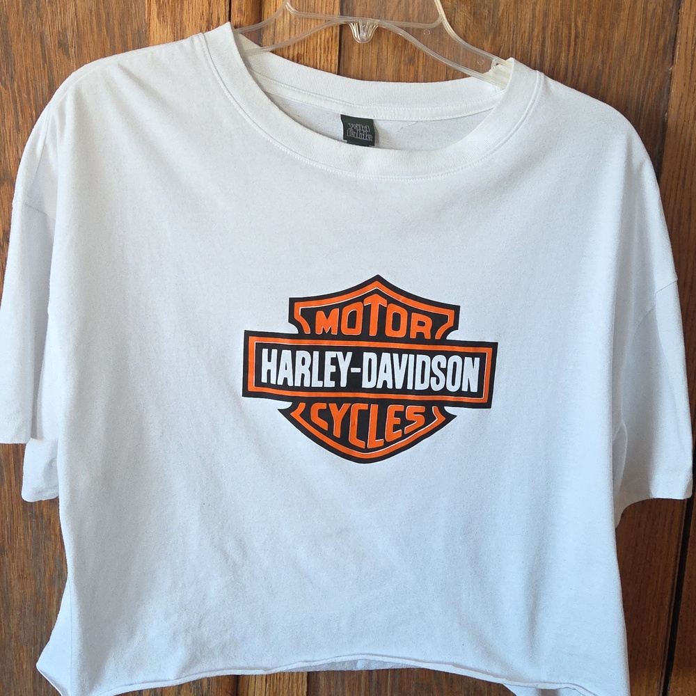Harley Davidson by Wild Fable Crop T-Shirt Size Large - Picture 4 of 4